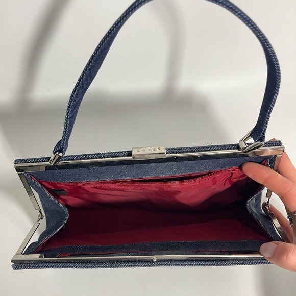 GUESS Y2K Denim Mini Shoulder Bag Purse - Picture 5 of 10